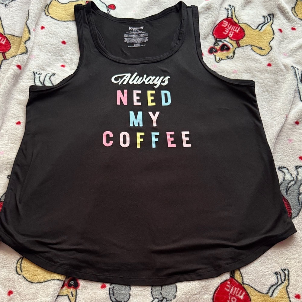 Women's Coffee Print Pajama Set - Picture 6 of 7